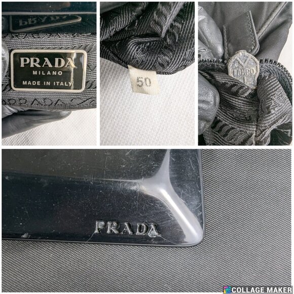 Authentic PRADA Tessuto Black Nylon Hobo Shoulder Bag/Handbag Made in Italy - Picture 5 of 12
